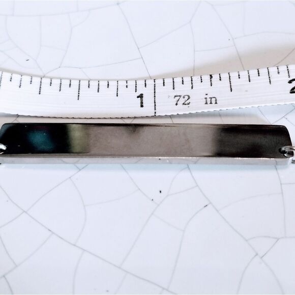 Due in February Engraved Stainless Steel Necklace - Picture 4 of 6